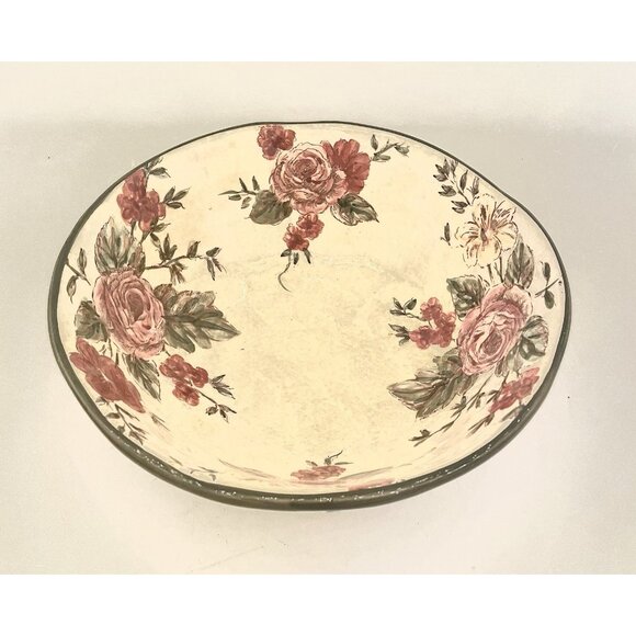 Vintage Serving Bowl OLD ENGLISH ROSE 10x3.5” Cottagecore Country Roses China - Picture 3 of 9